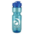 22 Oz Translucent Bike Bottle w/ Flip Top Lid